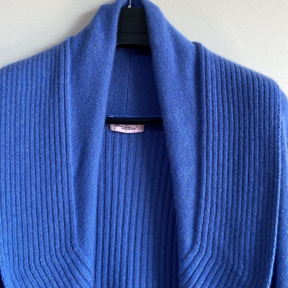 100% Cashmere Lora Piana Yarn Shawl Neck  Sweater Cardigan Made in Italy L - Picture 2 of 11